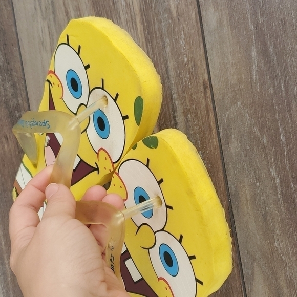 SpongeBob SquarePants Y2K flip flop flats sandals shoes sz 7/8 - Picture 4 of 8